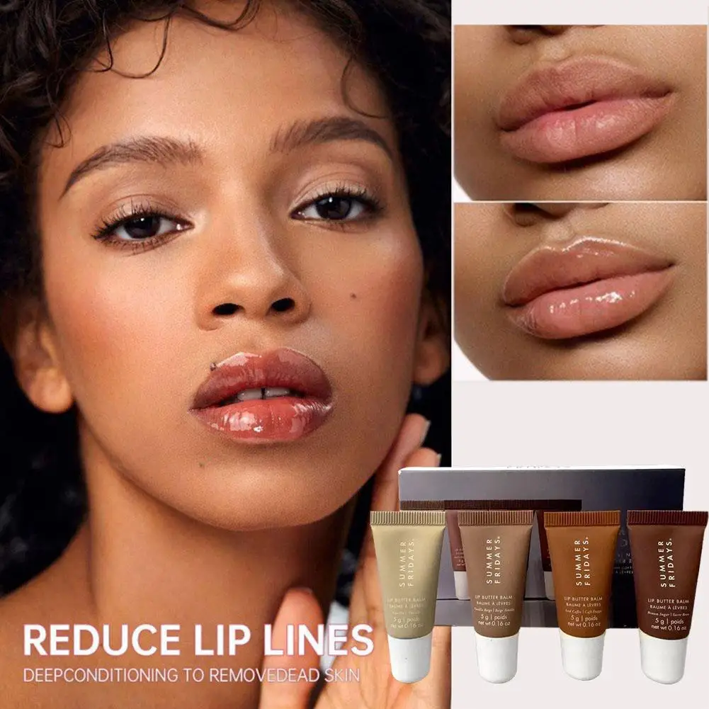 Mini Lip Balm Set Moisturizing Vanilla Beige Brown Sugar Hydrating Makeup Fast Ship Gift Kit Smoothing Lip Lines Lip Care