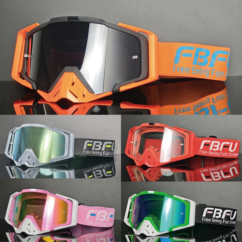 

2025 FBFU Four Seasons Ski Goggles High Def Lenses, DustProof SandProof, All Day Wear for Man Woman Skiing BMX