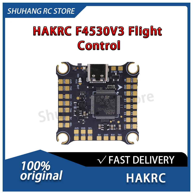 

HAKRC 4530 V3 Flight Controller 2S-6S Lipo Programmable LED lights Built-in Current Sensor for 5-inch Drones Kits FPV UAVs