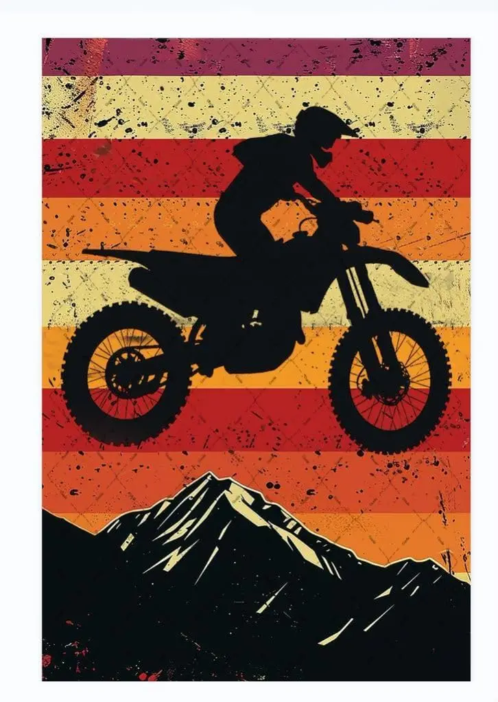 Cusde Motocross Bike Dirt Bike Racing Metal Tin Sign Wall Art Motorcycle Retro Home Decor Decoration Tin Signs Vintage Deco sign