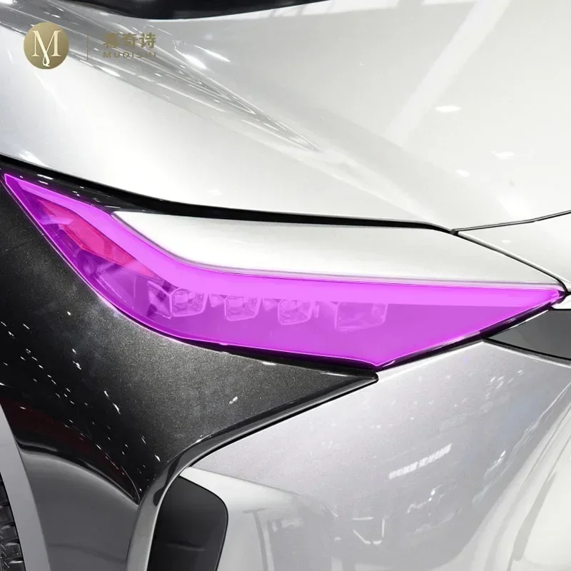 

For Toyota BZ4X 2022-2023 Car Exterior PPF protective film Headlamp scratch protection TPU transparent film Smoked black refit
