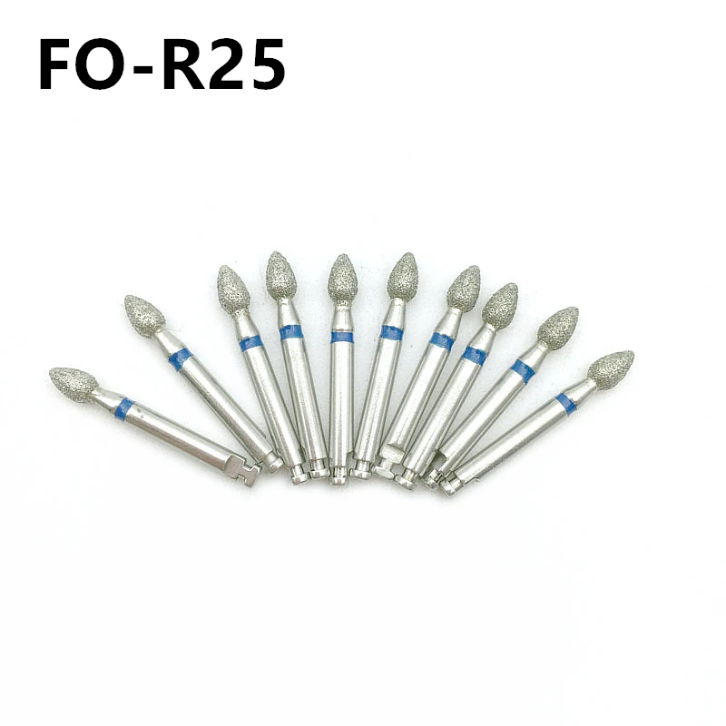 

10Pcs Diamond Burs 2.35mm Drill For Low Speed Contra Angle Handpiece Dentist Tool for Dental Lab FO-R25