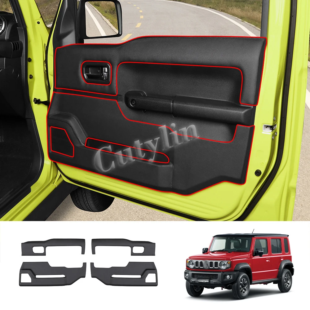 

For SUZUKI Jimny Nomade 2025 2026 5door Leather Front Door Door Anti Kick Pad Interior Car Door Panel Protection Accessories