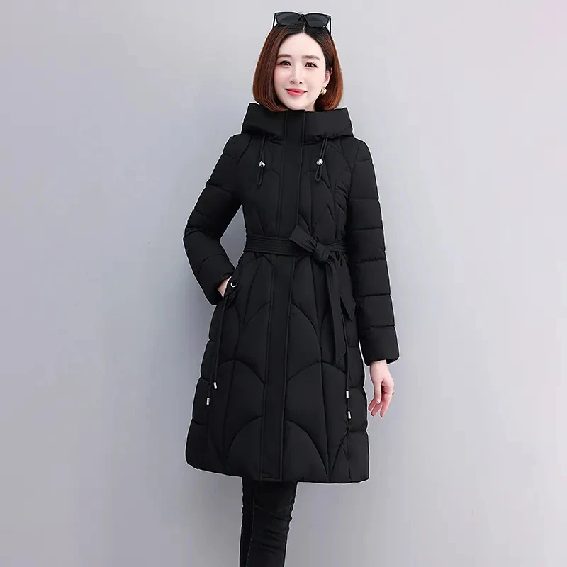 

2023 Winter Women Long Parkas Hooded Puffer New Thick Warm Cotton Padded Coat with High Quality Women Parkas Snow Wear Outwear