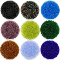 1000/1800Pcs 2mm Transparent Color Czech Glass Seed Beads Round Loose Beads for DIY Bracelet Earrings Jewelry Making Accessories