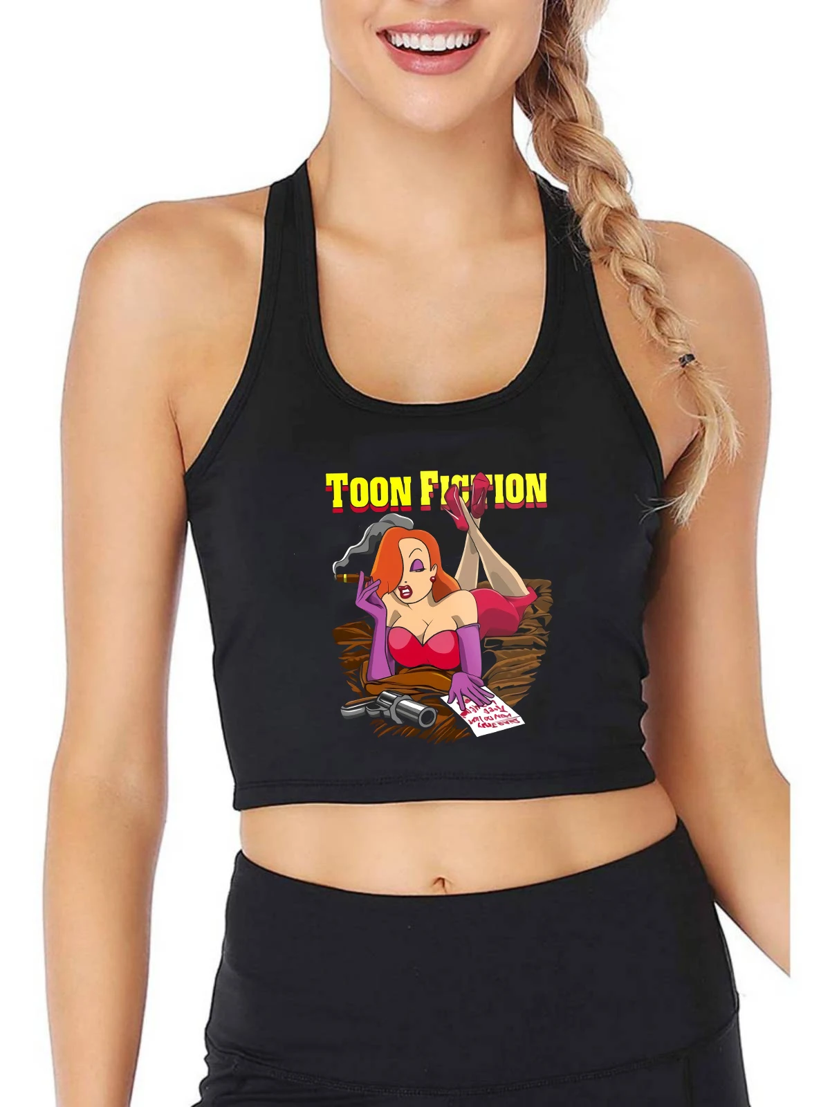 

Toon Fiction Design Sexy Breathable Crop Top Hotwife Street Fashion Harajuku Tank Tops Fitness Camisole