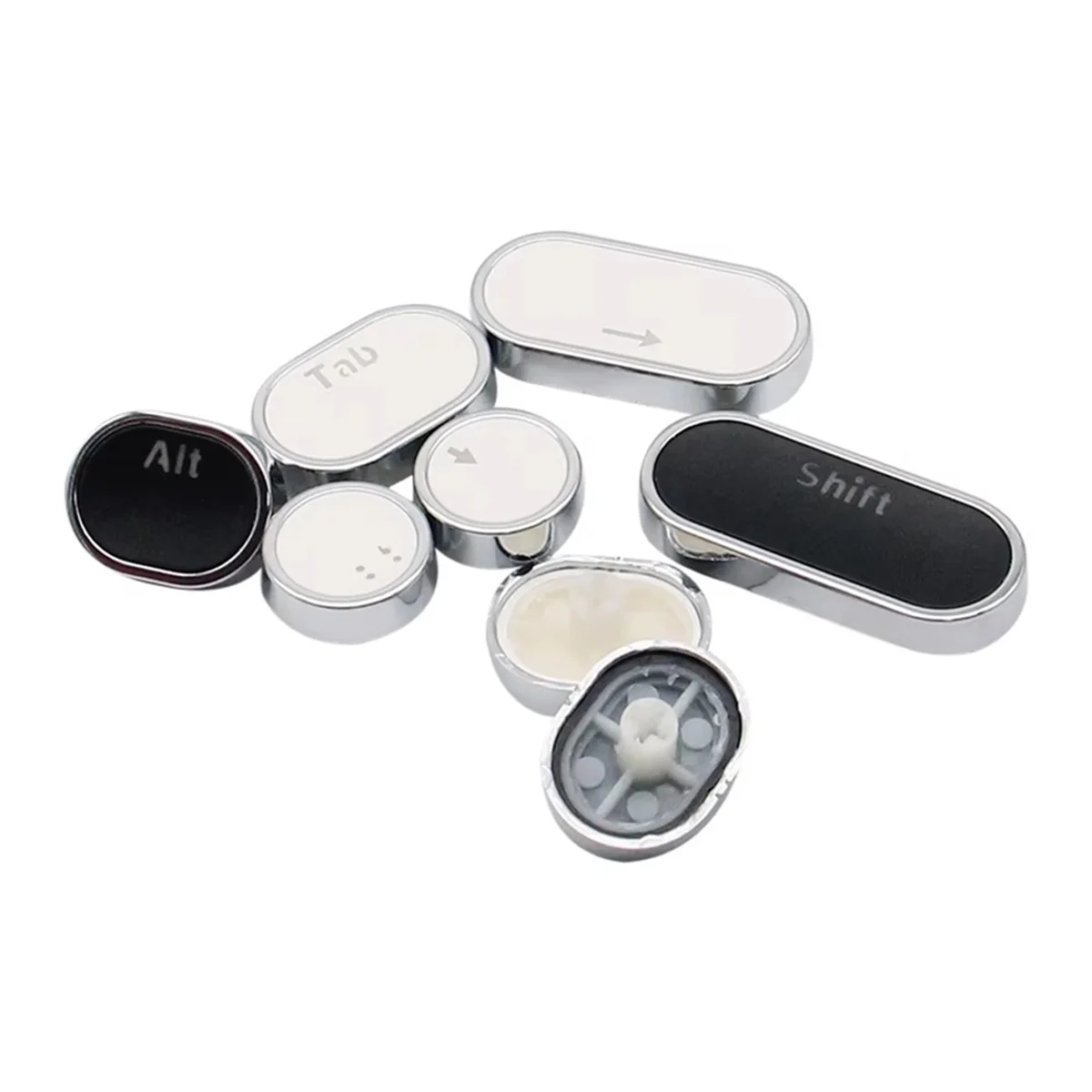 A49T 104 Pçs/set Universal Round Key Cap Keycaps para Cherry MX Teclado Mecânico Design Retroiluminado Branco