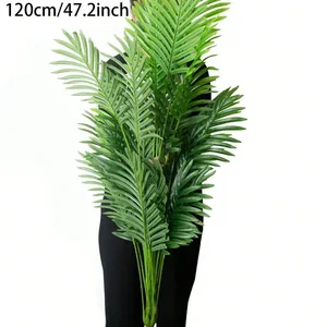 Large artificial palm tree of 60-120cm, fake tropical plants, green plastic palm leaves, large monster tree branch for home garden decoration 10 Main Sales Plant Big - №4