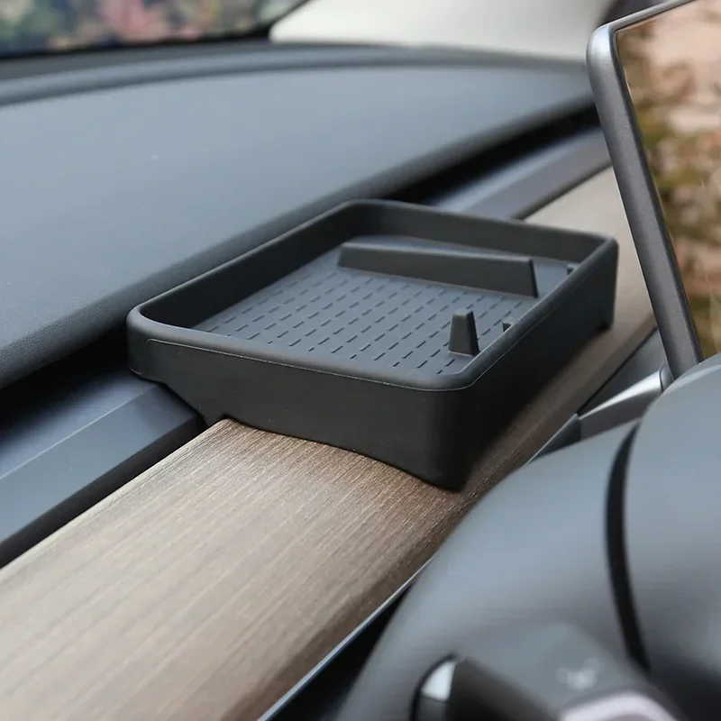 

Upgrade Screen Rear Storage Box Tesla Model 3 Y Key Storage Tray Tissue Glasses Box Model Y Interior Modification Accessories