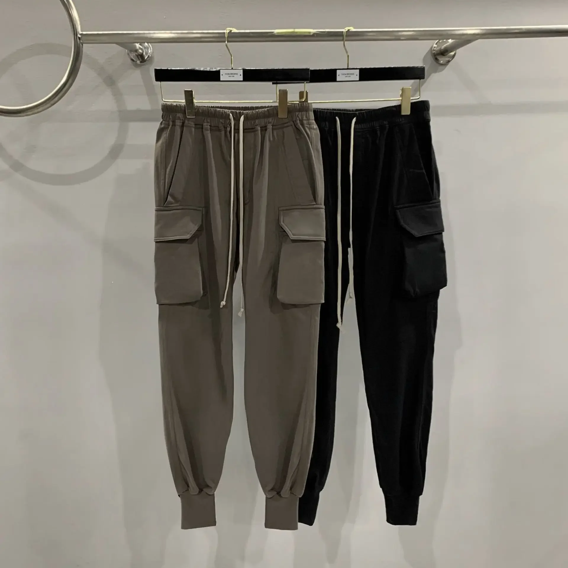 24ss High Street Desinger Rick Pants Classic Double Big Pockets Owens Trouser Hot Sale Casual Streetwear Sport RO Cargo Pants