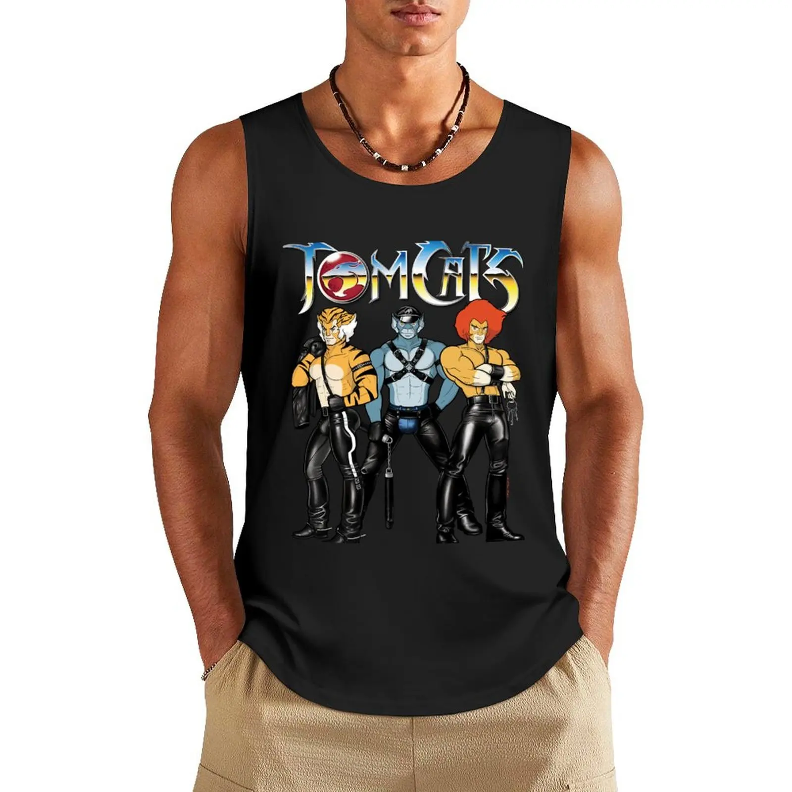 

TOMCATS TEE WITH LOGO Tank Top mens clothing running shirt underwear