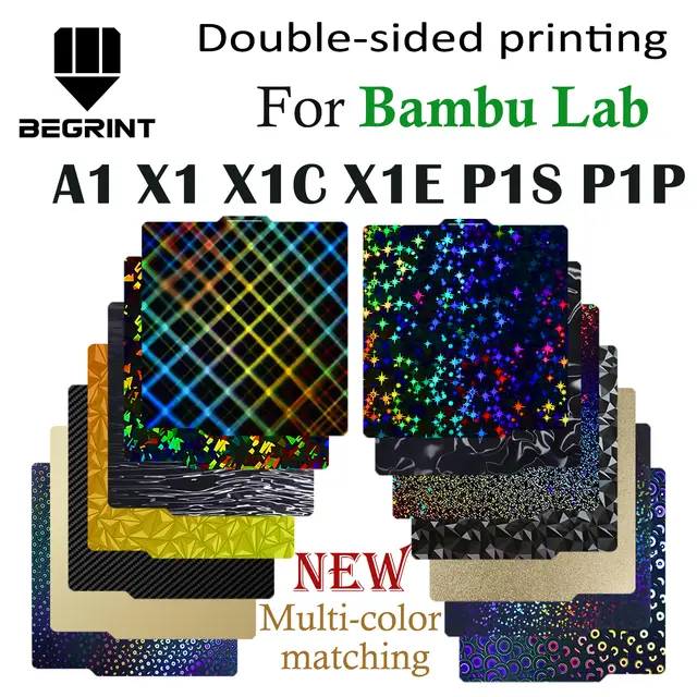 Build Plate for Bambu Lab A1 P1P P1S Smooth X1C Spring Steel Sheet