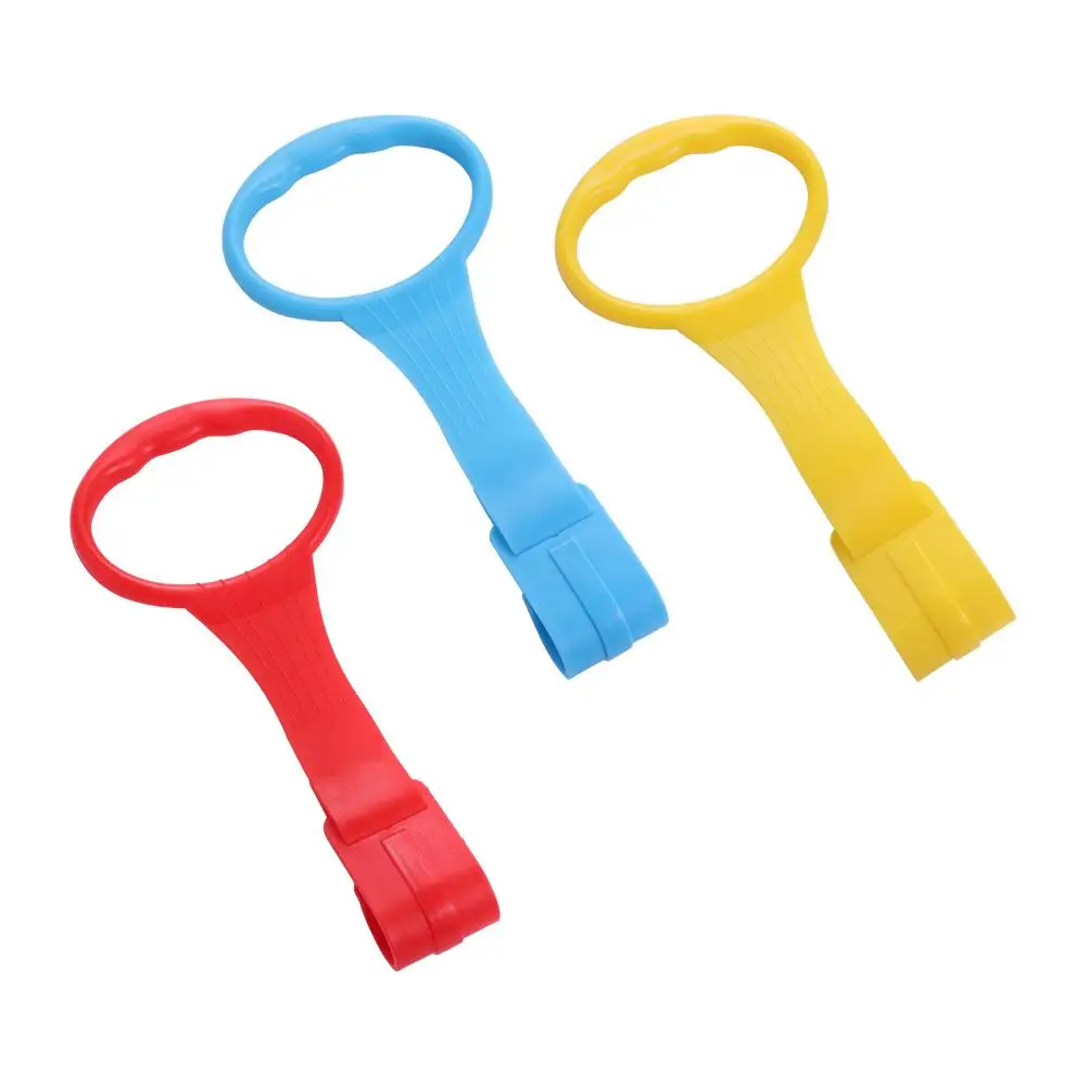 Teaching Plastic Pull Ring for Playpen Bed Accessories Solid Color Baby Pull Ring Stroller Toy Ring Hanging