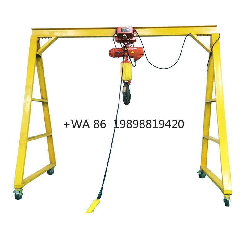 Workshop Hoist 200kg-5 Ton Movable Movable Gantry Crane China Small Mobile Portable Gantry Crane Portable Electric A-Frame Mini