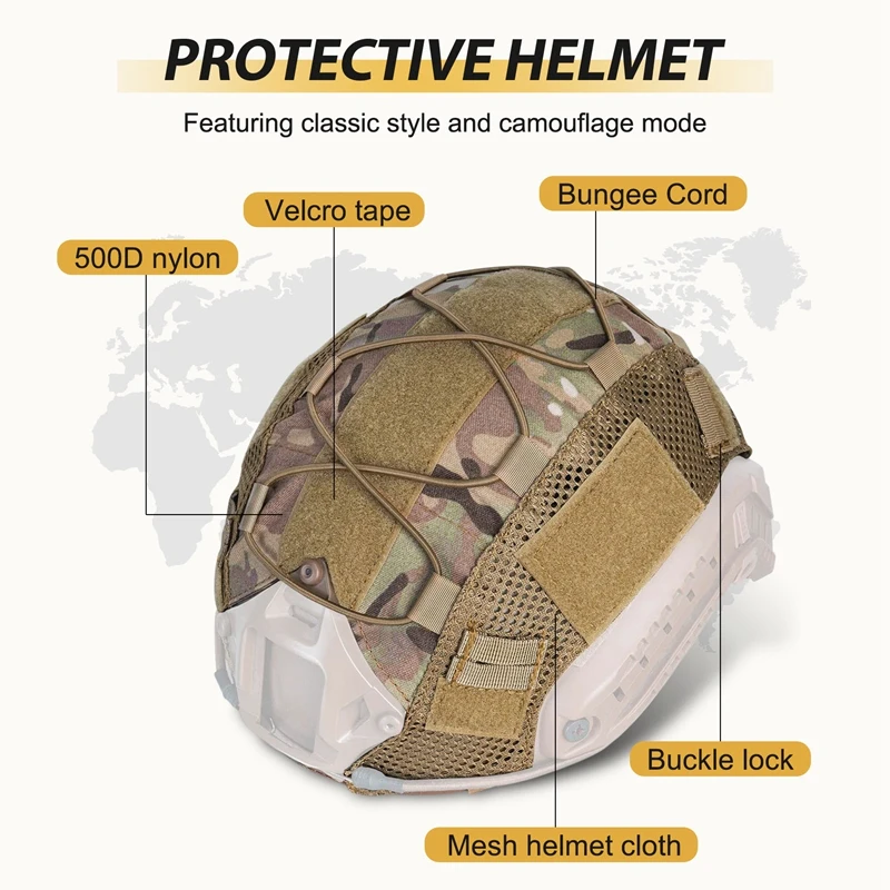 Copertura mimetica per casco da combattimento veloce per casco rapido tipo MH/PJ casco da caccia G Gear casco veloce