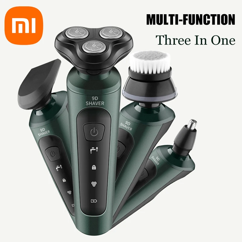 Xiaomi Electric Shaver for Men Waterproof Electric Trimmer Razor Wet Dry Use Rechargeable Battery Rotary Shavers Machine shaving