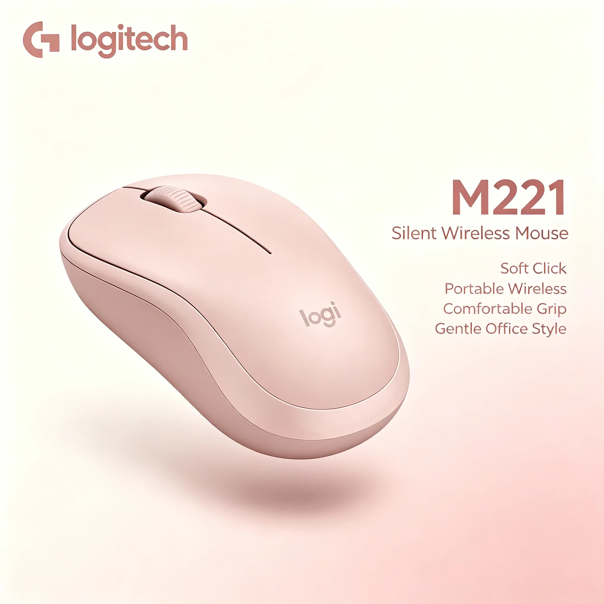 Anti‑Interference Logitech M221 Wireless Silent Mouse 2.4G Transmission Ergonomic Mice For Notebook Desktop Computer