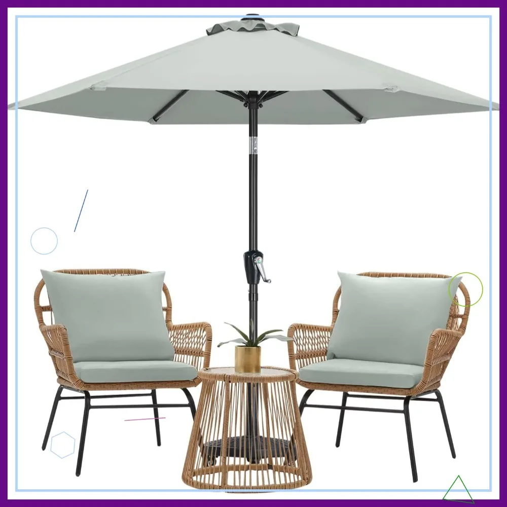 

Светло-серый зонт для патио длиной 7,5 футов для уличных столов с рукояткой и наклоном