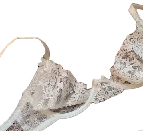 KUCLUTFrench Lace Bra Set! Minimizer & Push Up for Small Chest, Anti-Sag Soft Wire Sheer Bralette, Ultra Thin Lingerie Women