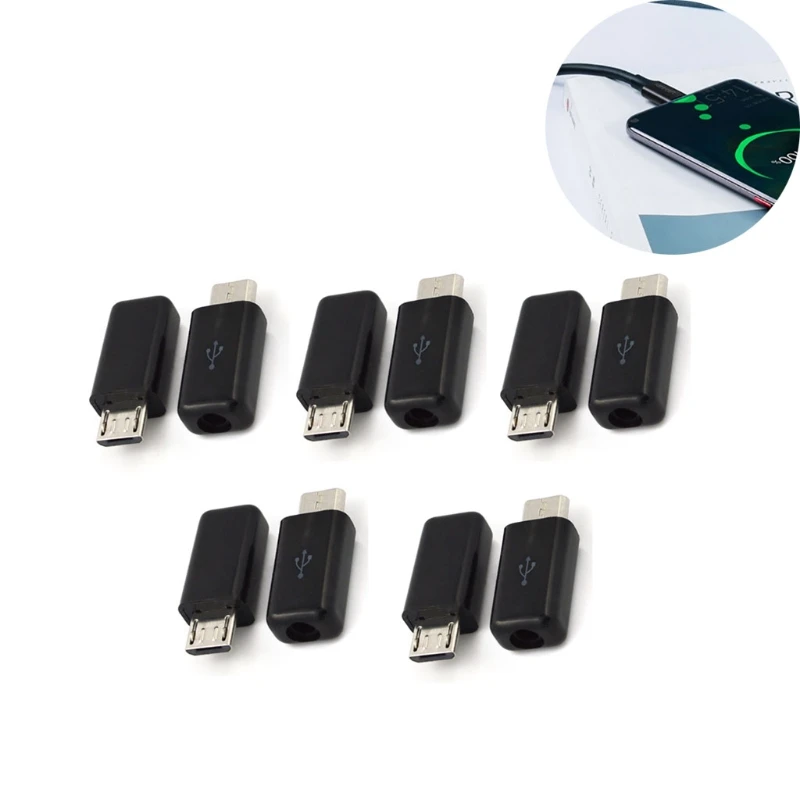 

5 Pin Welding Type USB 2.0 Plug Type-c Adapters Micro USB Connector Replacement Male Plug Mobile Phone Data Line Plug Dropship