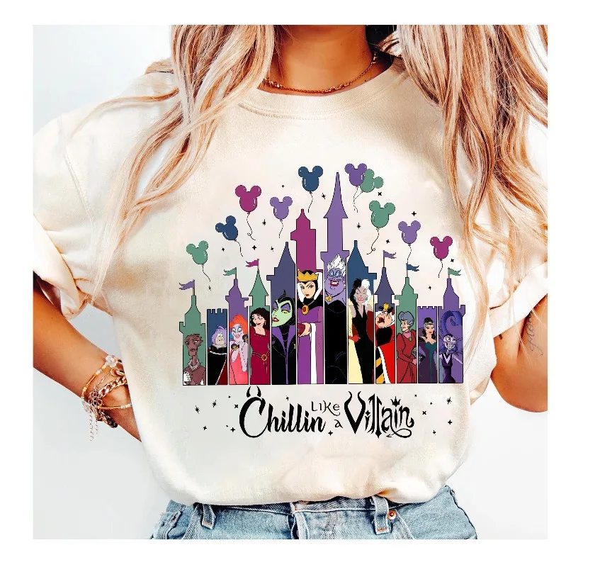 

Disney Chillin Like A Villain Shirt Bad Witches Club Castle Disney Villains Shirt Friends Disney Girls Trip Tee