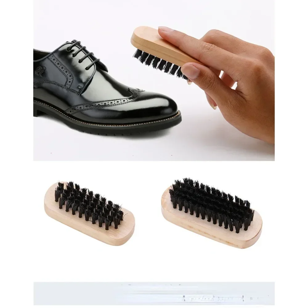 9pcs/11pcs Shoe Protector Leather Shoe Shine Brush Rub Leather Care Set,Horse Hair Brush Shoe Polish Set