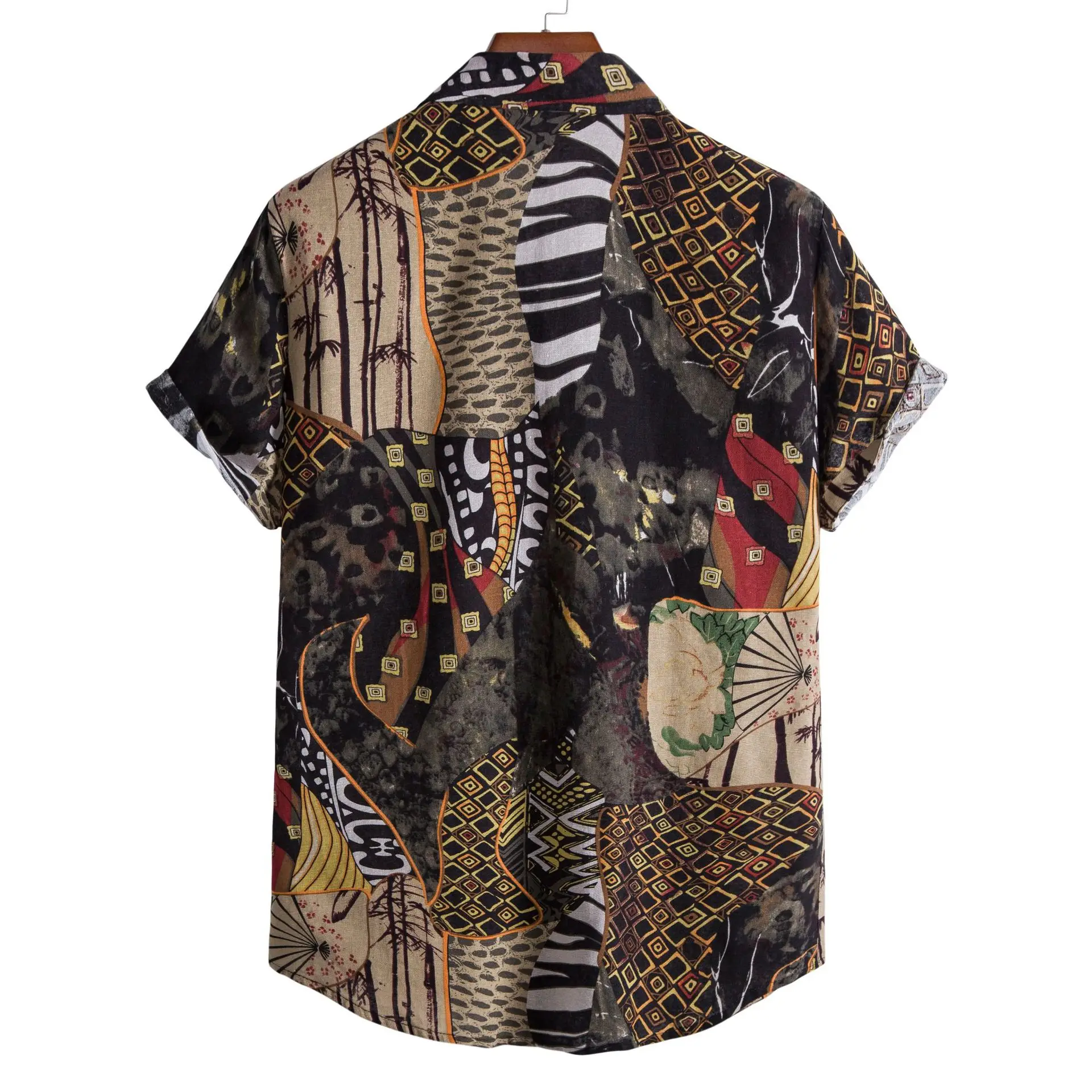 

Мужские летние гавайские брюки с дышащим принтом Sle ort Sve Ro Sle Stand Fit Youth Faion Casual irt