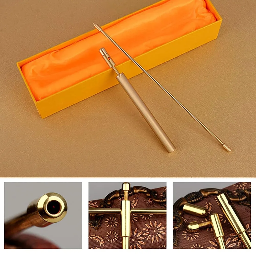 2PCS 99.9% Pure Copper Dowsticks For Treasure Hunting Divination Tools Gold Metal Probe 8.85x2.36x1.77 Inches Measuring Tool