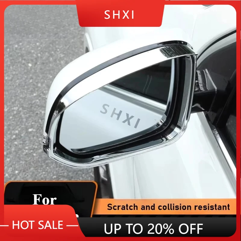 Good Quality New For Tank 500 Hi4-T/Hi4-Z 2pcs Car Rearview Mirrors Rain Eyebrow Cover Trim Sticker ABS Carbon Fiber Exterior Vi