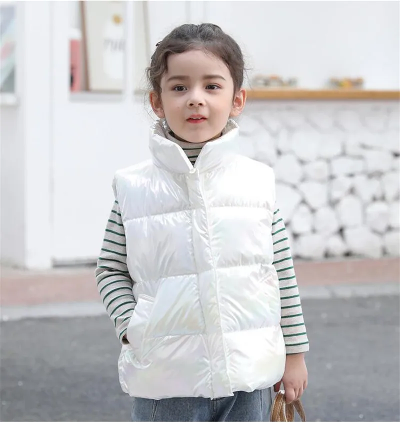 2023 Girls Down Vests 3-14 Years Old Children Clothing For Girls Boys Warm Outerwear Coat Autumn Fashion Teens Kids Jackets Vest