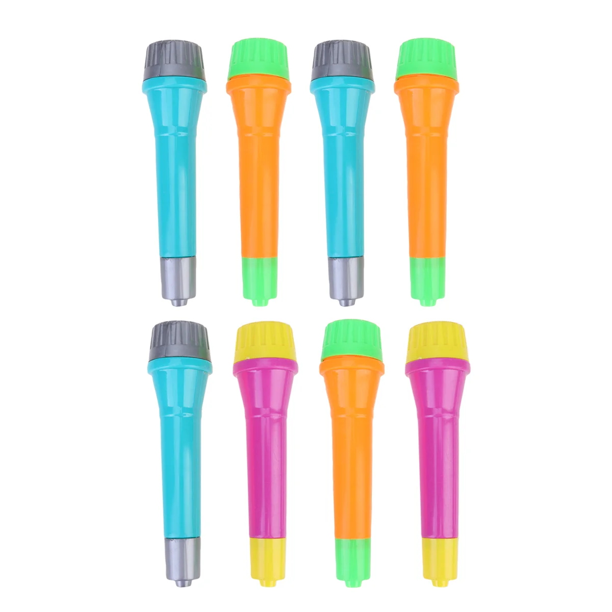 

8Pcs Children Microphone Models Toys Plastic Candy Color Microphone Musical Toys Party Performance Toy (Random Color)