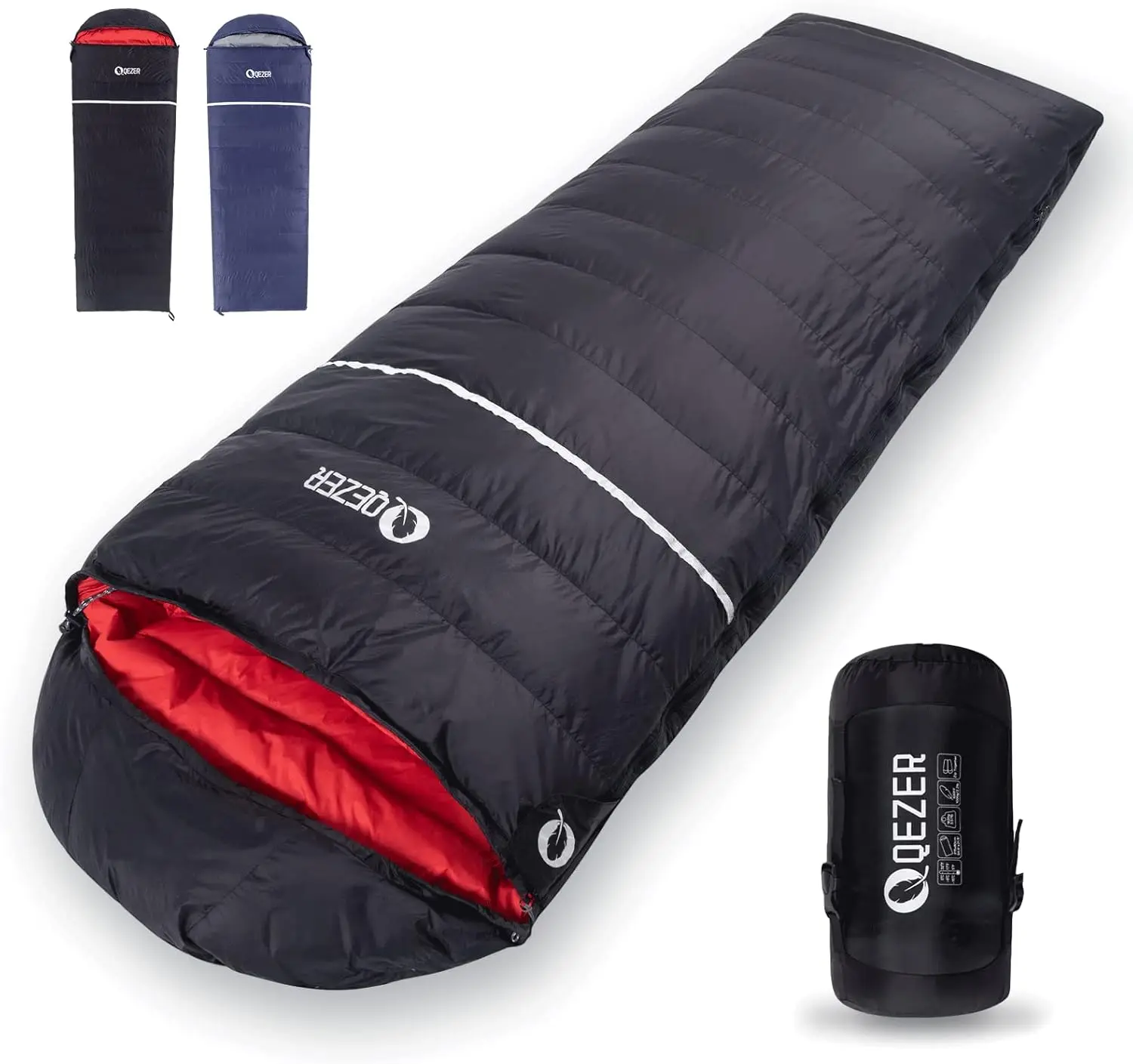 Bag for Adults 600 Fill Power Down Sleeping Bag Cold Weather Ultralight Sleeping Bag with Compression Sack for Backpacking, Camp