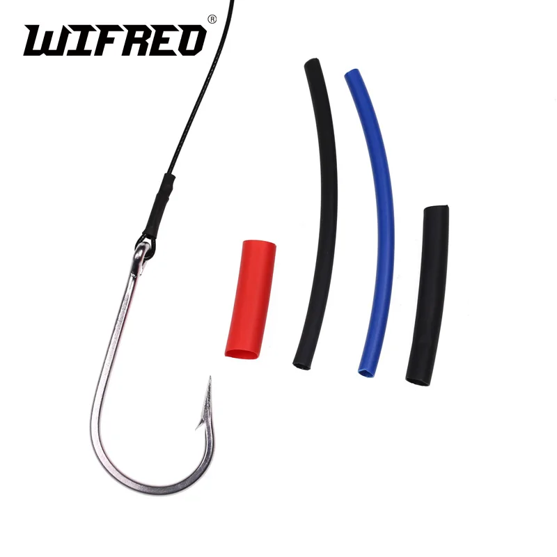 Wifreo 10pcs 3X High Grade Carp Saltwater Fishing Shrink Tube Sleeve Hook Shank Eyes Braid line Protector Rigs DIY Accessories