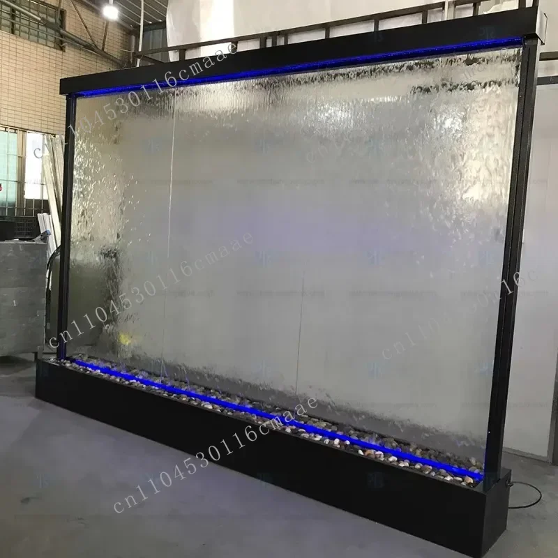 

New Large Water Wall Fountain with Powder Coated Stainless Steel Indoor Features for Home Decoration