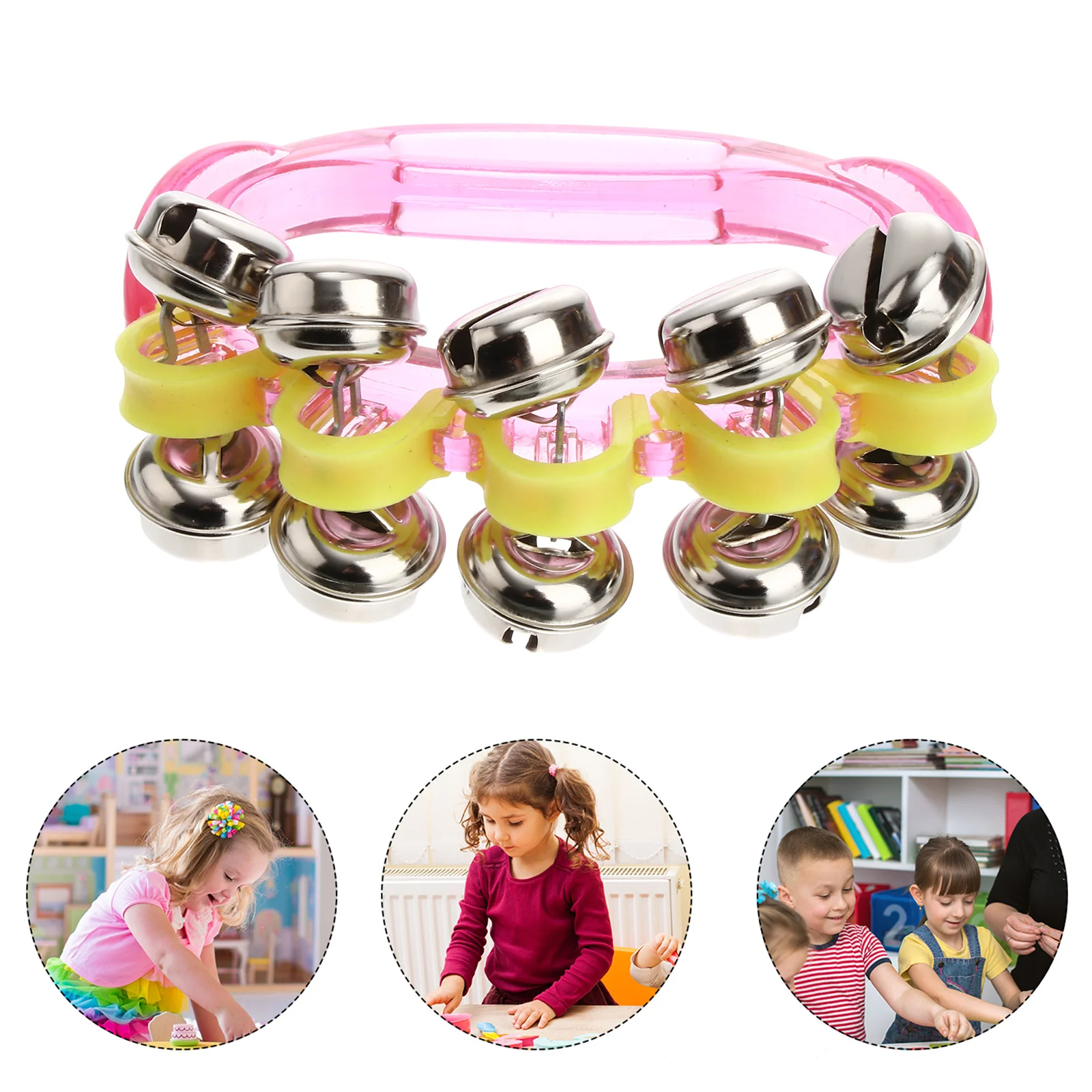 1 pçs chocalho de mão do bebê adorável cores sortidas cedo educacional música chocalho sino portátil seguro aperto do bebê treinamento