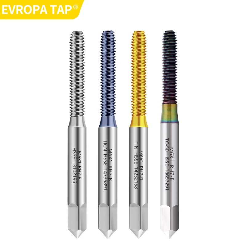 EVROPA TAP 1PCS HSSE-M42 JIS Standard Roll Forming Tap M1 M1.2  M1.4  M1.6 M1.7 M1.8-M20 Machine Screw Fine Thread Taps