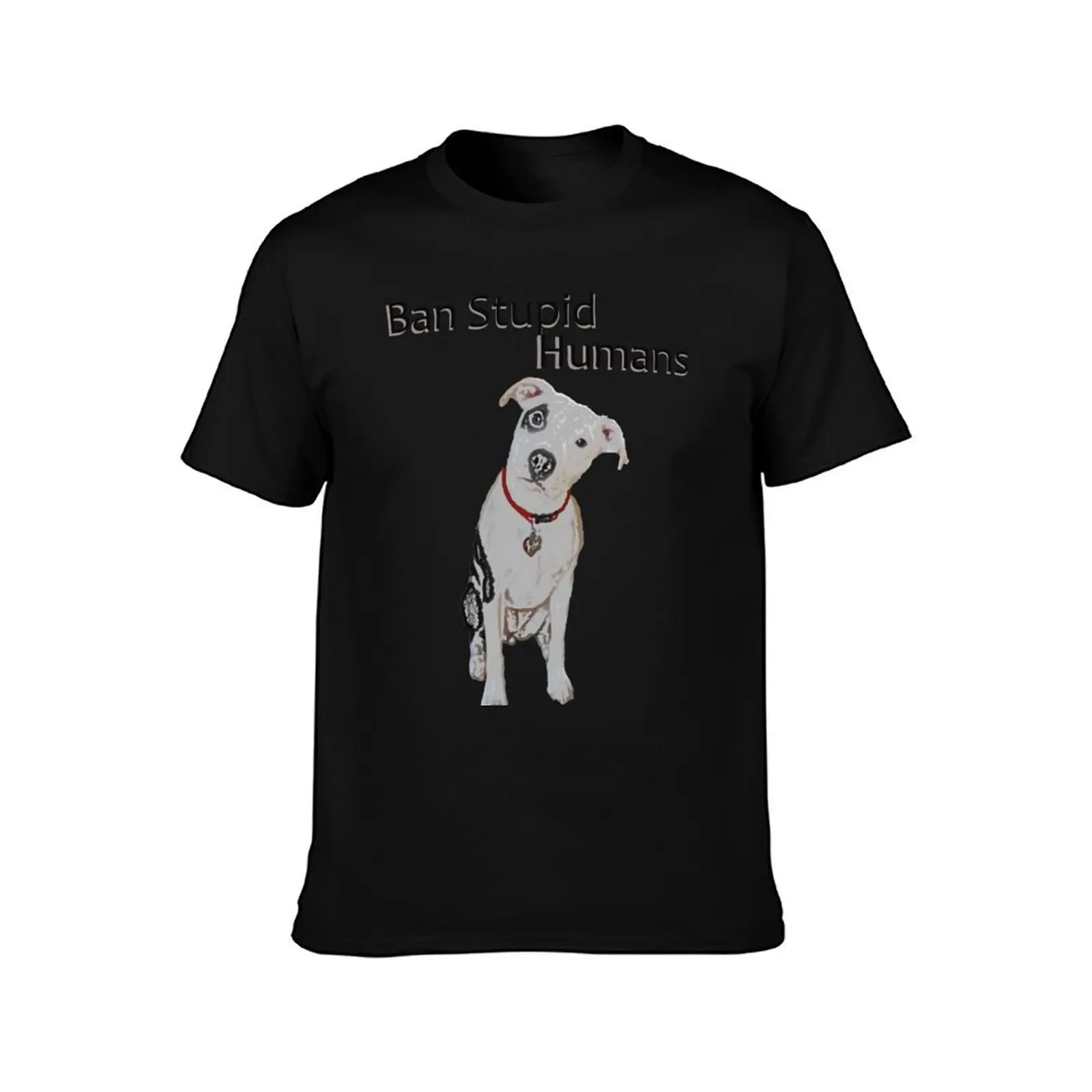 Ban Stupid Humans T-Shirt Trendy Print Short Sleeve T-Shirt