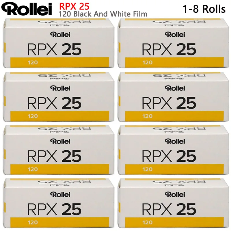 1/2/3/5/8 ロール Rollei RPX 25 120 白黒ネガフィルム（36 露出/ロール）120 フィルムカメラ カメラ (有効期限: 2026)