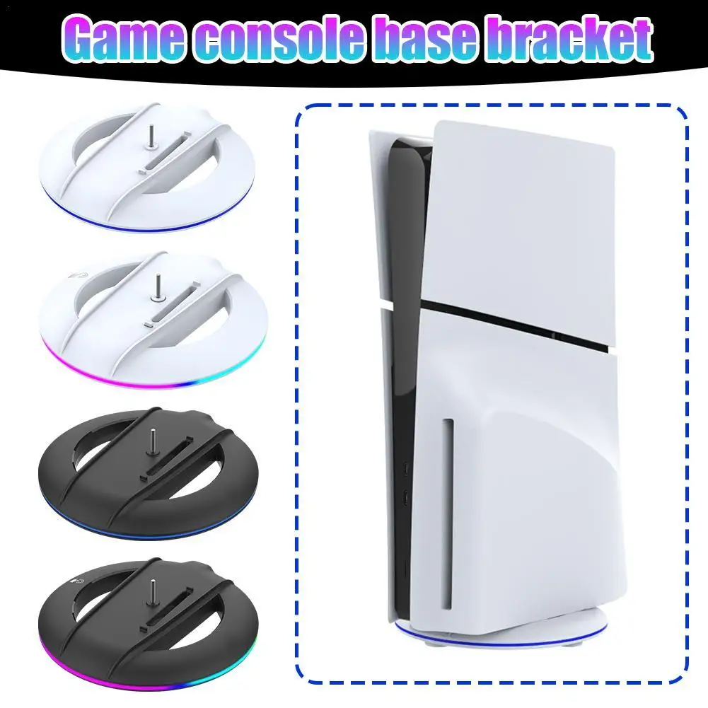 For Ps5 Pro/Slim RGB Light Vertical Stand For PS5 Slim Disc/Digital Version Console Base Bracket Holder Gaming Accessories