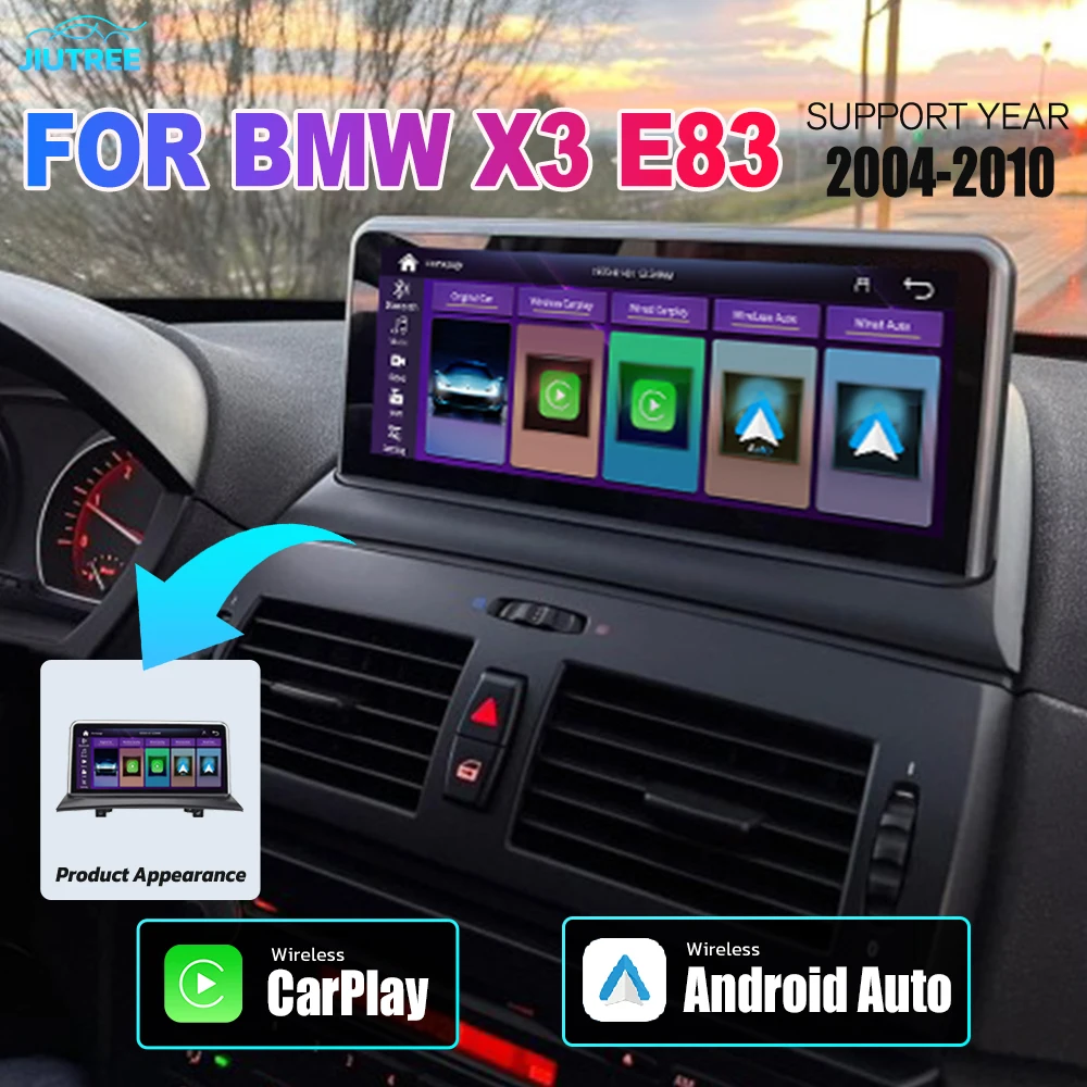 Linux Car radio For BMW X3 E83 2004-2010 Multimedia Player iDrive wireless carplay android auto touch screen GPS radio head Unit