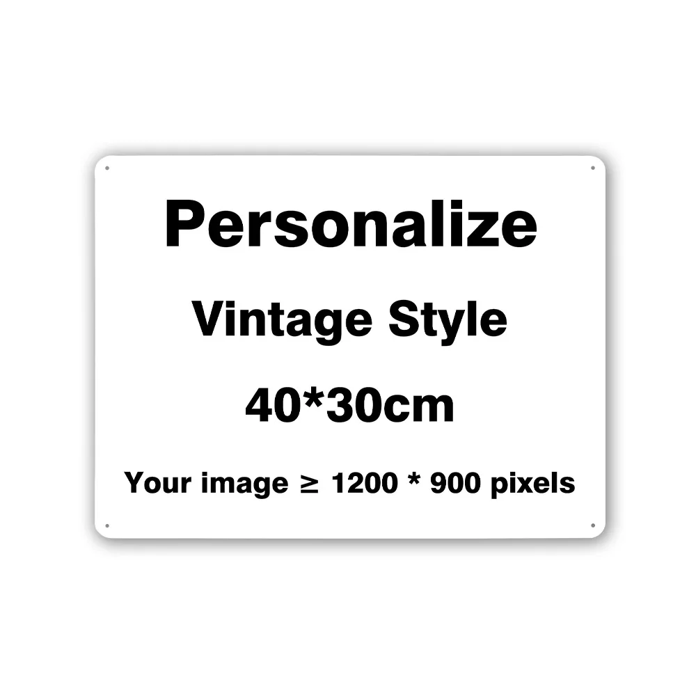 Aangepaste metalen blikken bord Vintage Wall Art Poster Personaliseer kamerdecoratie, Dropshipping groothandel gepersonaliseerd cadeau gratis ontwerp