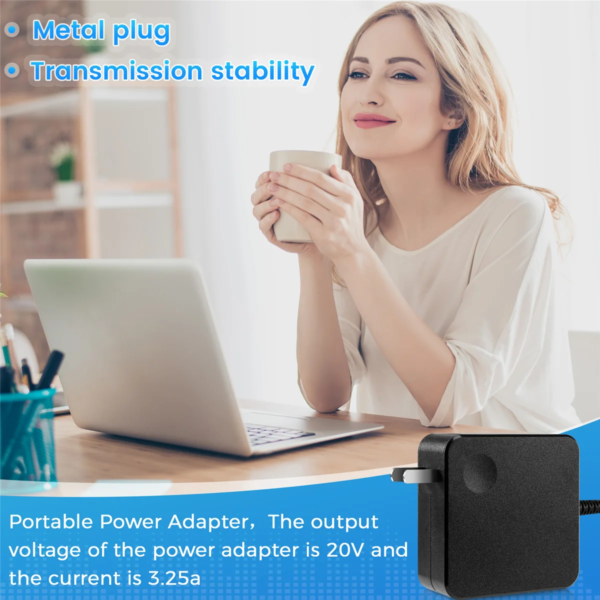 เหมาะสําหรับ Square Notebook แบบพกพา Power Adapter 65W Type-C พอร์ต Pd Fast Charge คอมพิวเตอร์ Charger US Plug