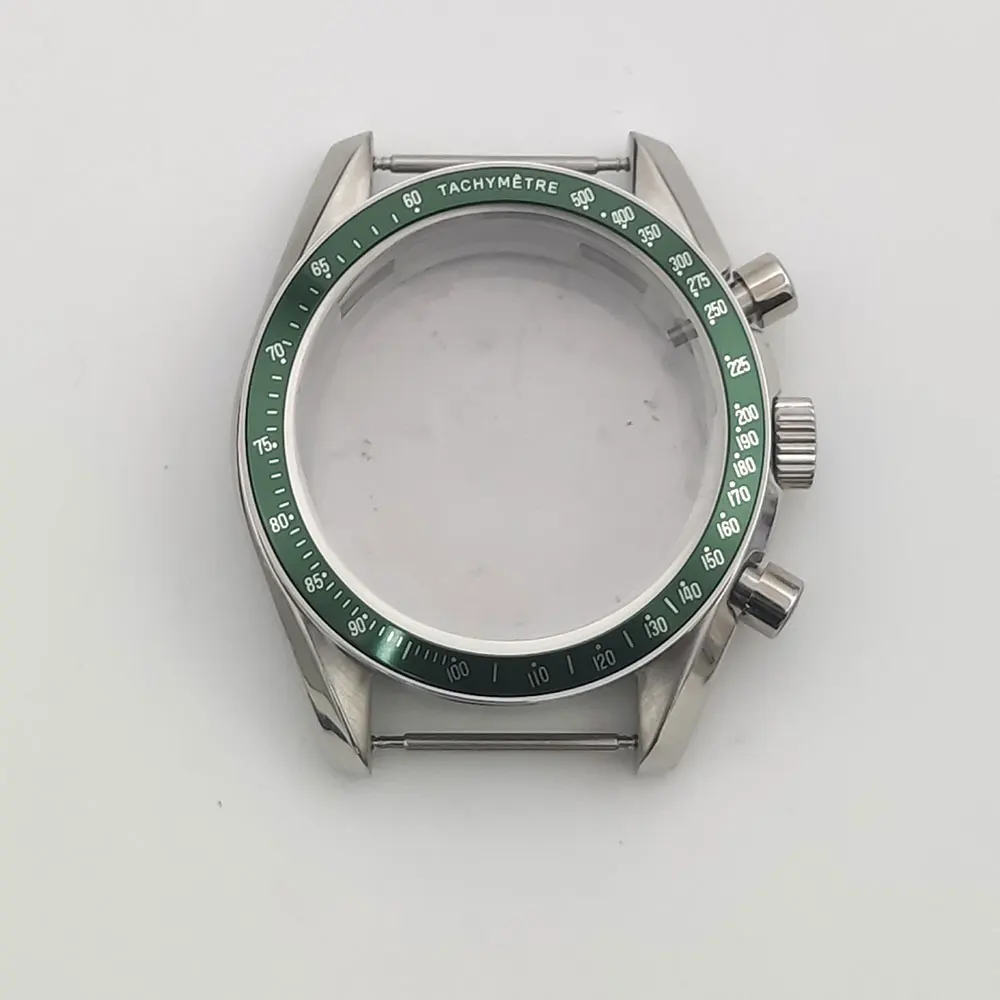 40MM Watch Case Stainless Steel Fit VK63 Quartz Movement watch accessories watch parts Men\'s Watch Box