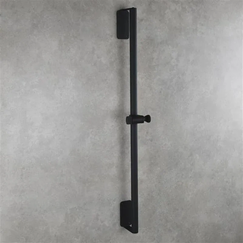 Stainless Steel Black Shower Sliding Bar 31.5 Inches for Bathroom Drilling-free Adjustable Lifting Rod Bathroom Accessories