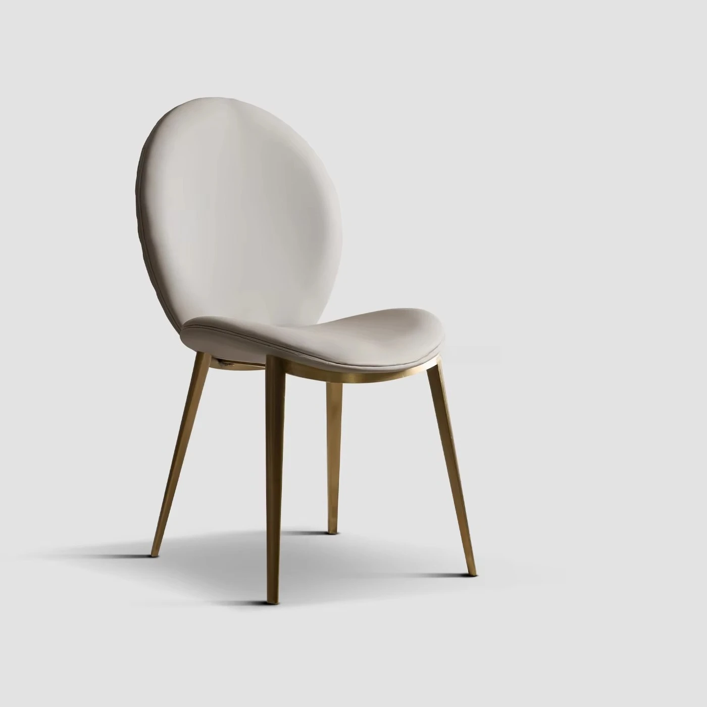 

Italienischer Esszimmers Tuhl Wohnkomfort Leichter Luxus-High-End-Villa-Restaurants Tuhl Designer-Blattstoff-Polsters Tuhl