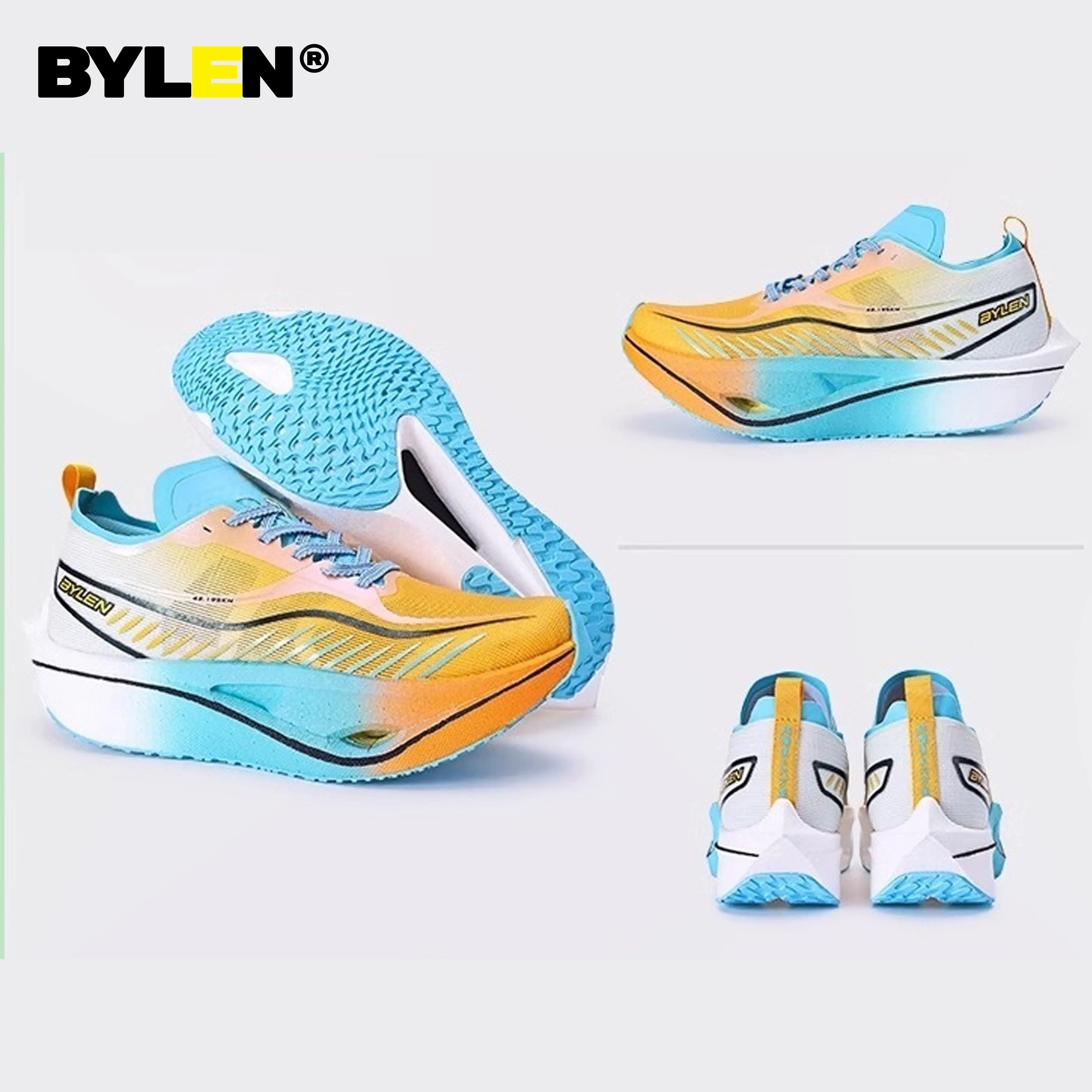 

BYLEN Tansu 3.0 Men Running Shoes Full Palm Carbon Plate Racing Marathon Stable Rebound Wear-resistant Male Sneakers