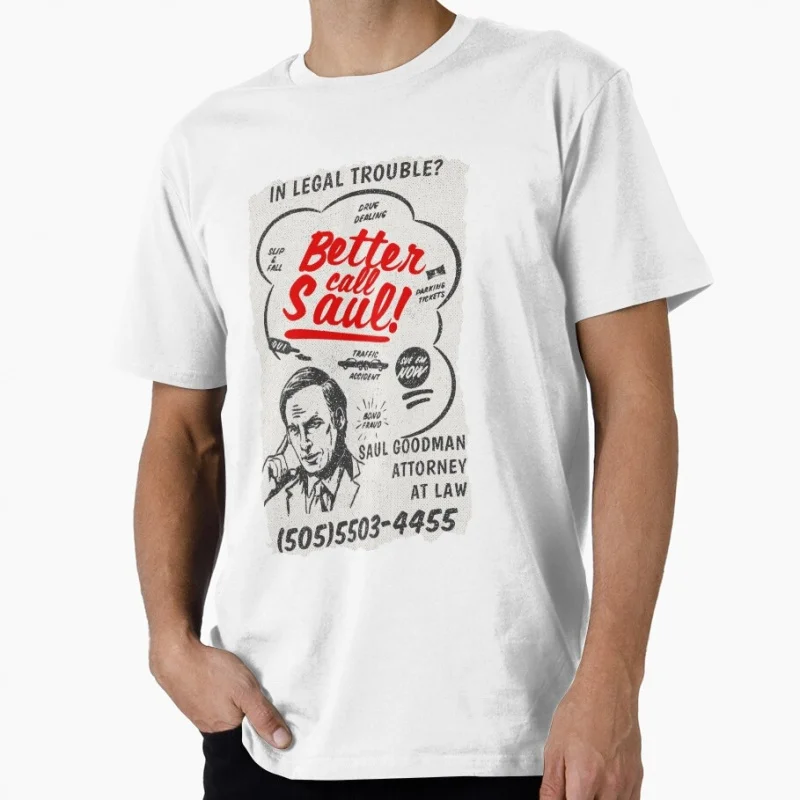 

Retro Crime Movie Better Call Saul Gift t shirt 0502 Men's 100% cotton O-Neck Short Sleeve Graphic clothes All size tee S-6XL