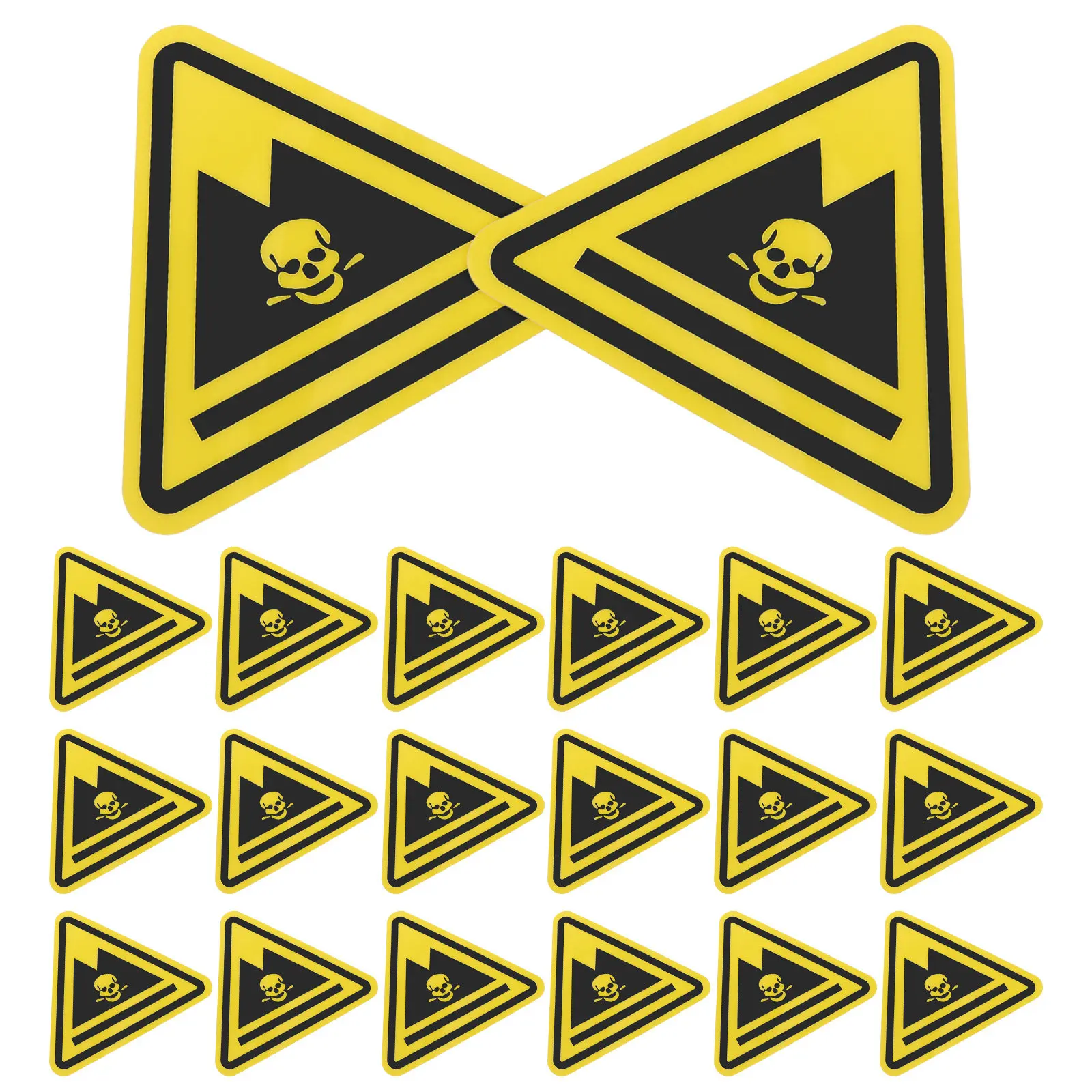 20Pcs Tear Resistant Hazardous Waste Safety Labels Self Adhesive Vinyl Decal for Reliable Reminders 4.72x4.13in