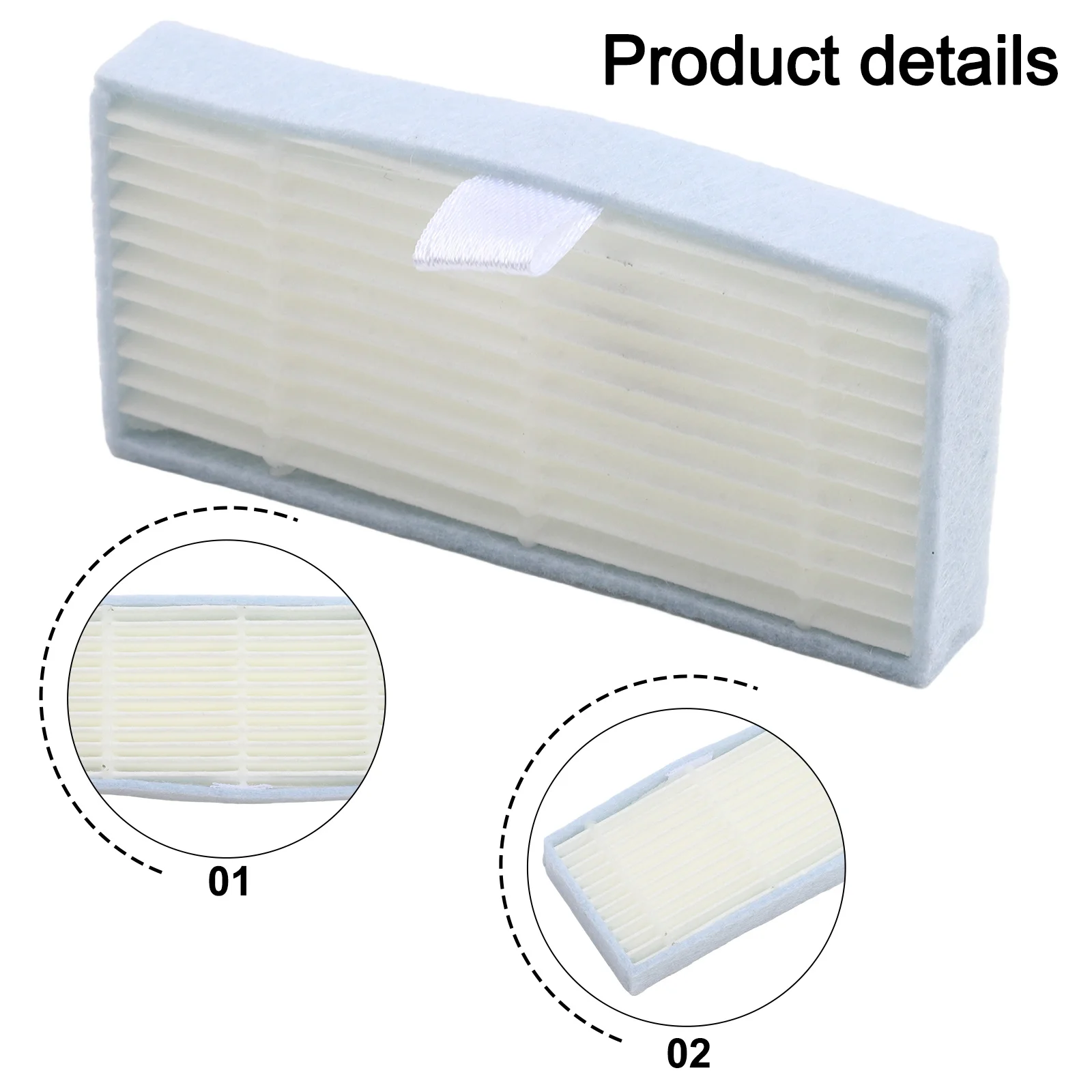 Accessory for Air Purifying Filter Robot Vacuum Accessory 6 Pieces Included Non-breakable Design Easy Installation