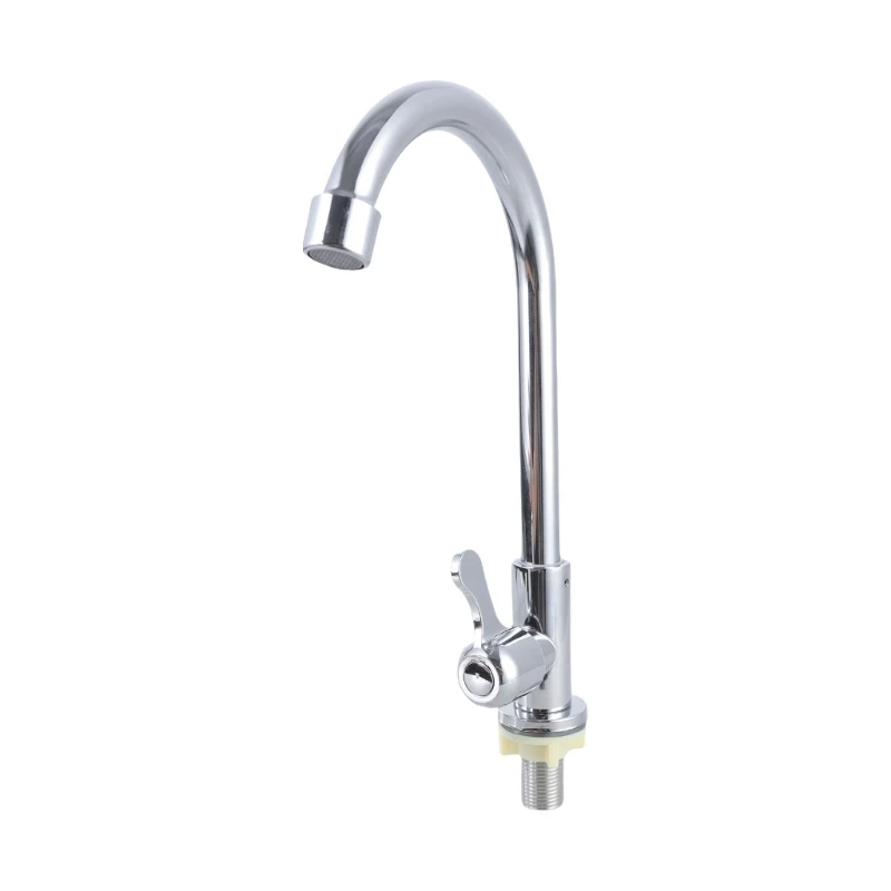 Quality Steel Bathroom Sink Faucet 180Degree Spout Lavatory Faucet For Easy Cleaning Home Hotel Decors Faucet